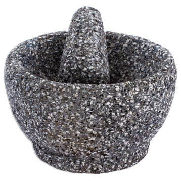 Novica Handmade Tradition Basalt Molcajete