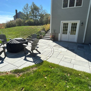 Bluestone Patio with Granite Steps