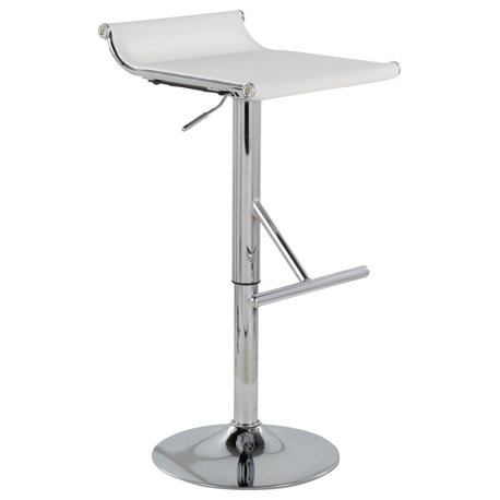 Mirage Ale Bar Stool, Chrome, White Mesh