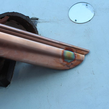 5 inch Half Round (Seamless) Copper With Circles and Shanks, Agoura Hills