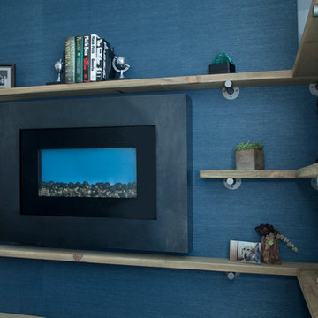 Master Bedroom Fireplace and Shelving