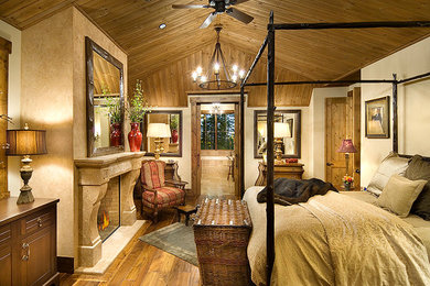 Example of a minimalist bedroom design in Sacramento
