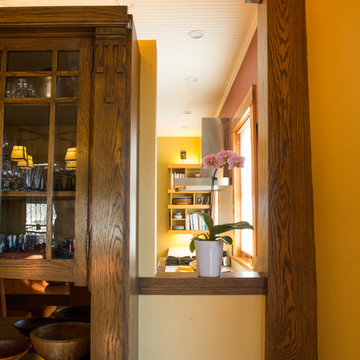 Oak Stained Beam and Post in a Craftsman Style Home