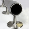 Satin Stainless Steel Flush Center Post for 1-1/2" Outside Diameter Tubing