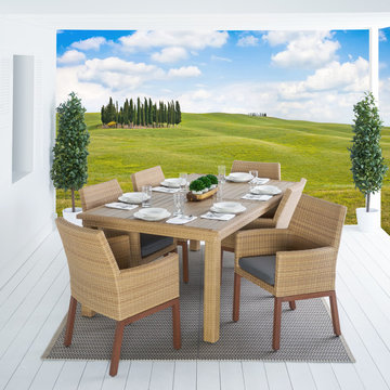 Milea™ 7pc Dining Set - Charcoal Grey