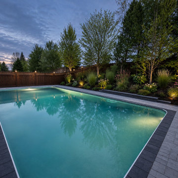 Pool and hillside landscaping