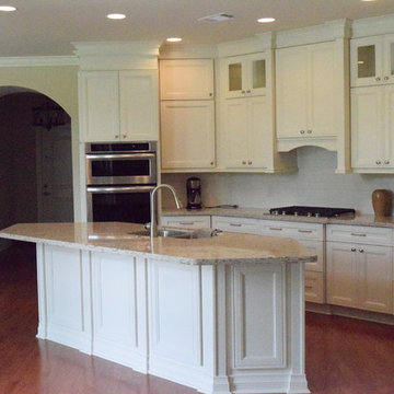 White mitered door Kitchen