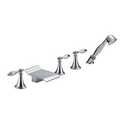 Dijon Triple Handle Solid Brass Bathroom Sink Faucet - Bathroom Sink Faucets