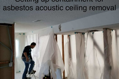 Asbestos containing acoustic celing removal