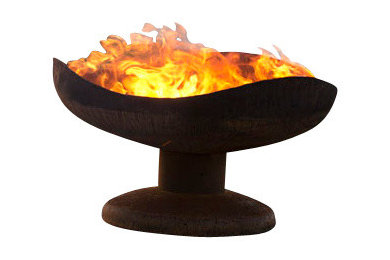 Sand DuneSteel Fire Pit, Fire Bowl With Pedestal Base, 36"