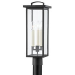 Troy Lighting - Eden 3 Light Exterior Post, Textured Black - Eden is a classic cage lantern with contemporary flair. Part of our Troy Elements collection, Eden is crafted from an exclusive EPM material that can handle UV and salt exposure for years to come. Available in textured black, textured bronze, or weathered zinc. Available as a one, two, or three-light wall sconce, pendant, and post.