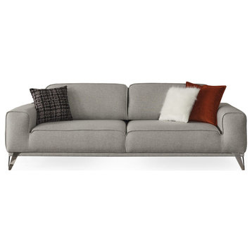 Bursa Sofa Bed, Light Gray Linen Fabric