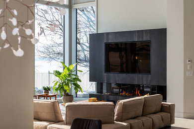 Inspiration for a contemporary living room remodel in Other