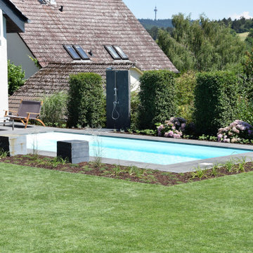 NIVEKO Polystone Fertigbecken 8,0 x 3,7 x 1,5 m in weiß