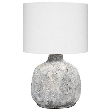 Coastal Style Gray Ceramic Blake Table Lamp
