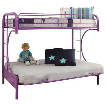 ACME Furniture Eclipse Twin over Full and Futon Bunk Bed in Purple