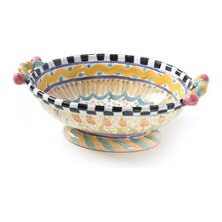 Taylor Large Footed Serving Dish - Odd Fellows | MacKenzie-Childs - Serving Dishes And Platters