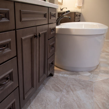 Tranquil Master Bathroom Remodel With Soaking Tub