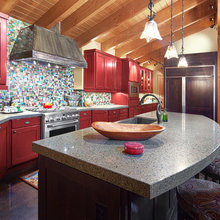 curved kitchen island