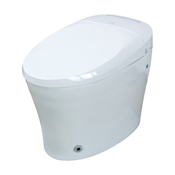 Rosemary 1-Piece 0.8/1.28 GPF Dual Flush Elongated Bidet Toilet in White