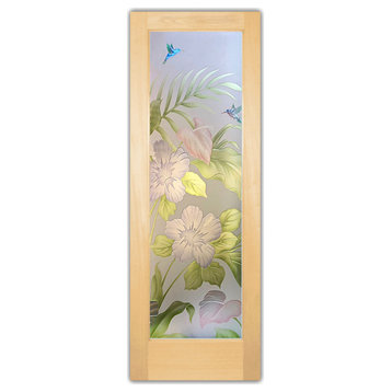 Front Door - Hibiscus Anthurium - Maple - 36" x 96" - Book/Slab Door