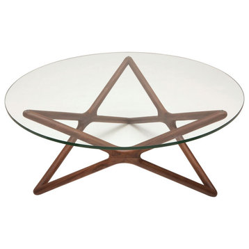 Nuevo Furniture Star Coffee Table in Walnut