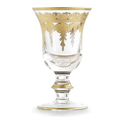 Arte Italica Vetro Gold Water/Wine Glass - Dinnerware