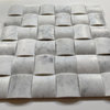 3D Cambered Arched Carrara Marble Venato Carrera Mosaic Tile Honed, 1 sheet