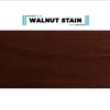 5 Lite Mahogany (Walnut Stain) Sliding Barn Door with Glass Insert, Frosted Glas