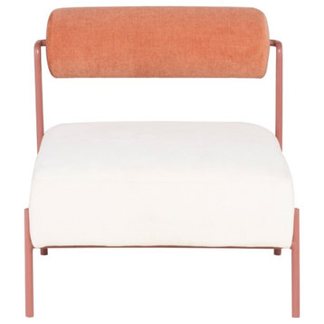 Apostolos Occasional Chair Nectarine Bolster/Oyster Velour