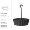 Tree Nest (#122647) Sunny Hanging Lace Pattern Planter Round, Anthracite - 12