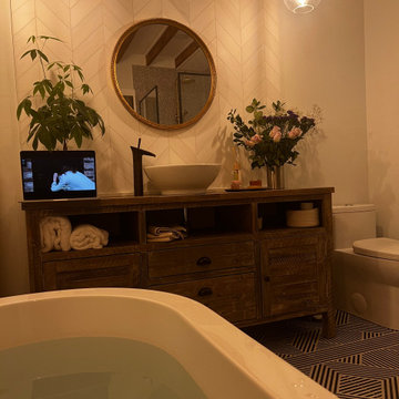 Euro-vintage Master Bath