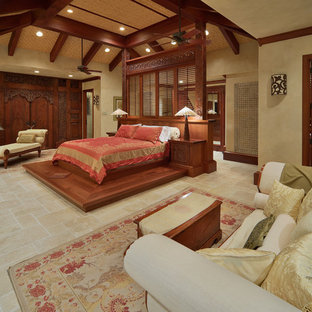 Esempio di una camera da letto tropicale