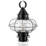Norwell Lighting - Norwell Lighting 1321-BL-CL Cottage Onion - One Light Outdoor Medium Post Mount - Featuring the rounded shape of an onion, encapsulaCottage Onion One Li Choose Your Option *UL: Suitable for wet locations Energy Star Qualified: n/a ADA Certified: n/a  *Number of Lights: Lamp: 1-*Wattage:100w Edison bulb(s) *Bulb Included:No *Bulb Type:Edison *Finish Type:Black