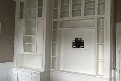 Inspiration for a timeless built-in desk study room remodel in Phoenix
