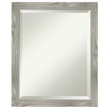Dove Greywash Square Beveled Wall Mirror - 18.5 x 22.5 in.