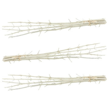 Dimond White Mulberry Stick Bunch, Set of 3