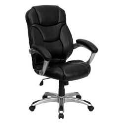 Flash Furniture High Back Black Leather Contemporary Executive Swivel Office Cha - Office Chairs