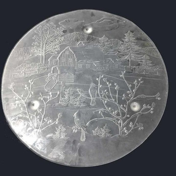 Platter with Country Scene