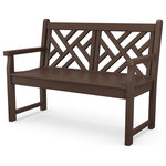 Polywood - Polywood Chippendale 48" Bench, Mahogany - Whether it's on the deck or in a special corner of the garden, the POLYWOOD Chippendale 48" Bench will add a touch of elegance and style to your outdoor living space. This durable bench is built to last through the years with very little maintenance. It's constructed of solid POLYWOOD lumber in a variety of attractive, fade-resistant colors to give it the appearance of painted wood without the upkeep wood requires. Made in the USA and backed by a 20-year warranty, this eco-friendly bench won't splinter, crack, chip, peel or rot and it never needs to be painted, stained or waterproofed. It's also designed to withstand nature's elements and to resist stains, corrosive substances, salt spray and other environmental stresses.