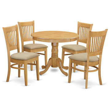 5-Piece Dining Room Set, Table and 4 Chairs