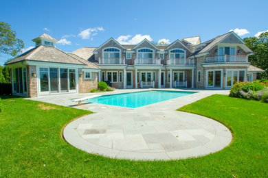Beach style exterior home photo in Boston