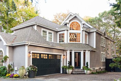 Mountain style home design photo in Boston