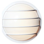 Maxim Lighting - Maxim Lighting Bulwark 1-Light Outdoor Wall Sconce in White - Classic bulkhead style fixtures made of high impact polycarbonate. Unlike the die cast counterparts these fixtures are non-corrosive so works perfect in coastal areas. Available in both integrated LED and E26 socket configurations, these make for a low maintenance and cost effective alternative.