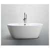 Pisa 63" Freestanding Bathtub, Glossy White