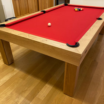 Minimalistic Malibu Billiards Table with Red Felt