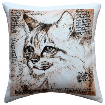 Leonardo's Dogs Maine Coon Cat Pillow