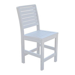 Highwood USA - Weatherly Counter-Height Side Chair, White - Outdoor Bar Stools And Counter Stools