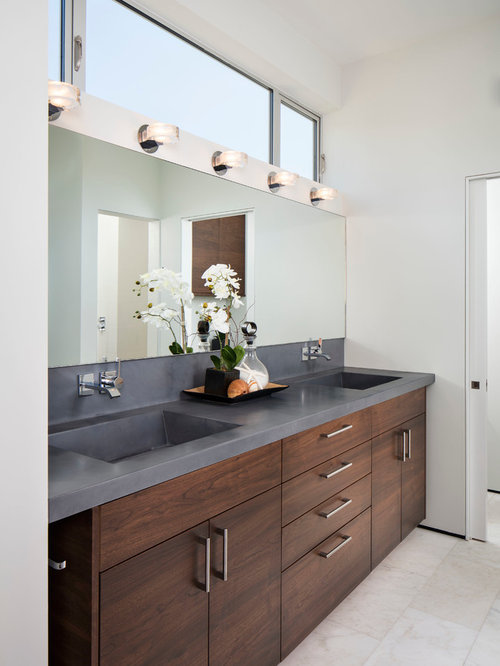 Dark Countertop Bathroom Design Ideas, Remodels & Photos