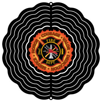 Firefighter Courage 6" Wind Spinner